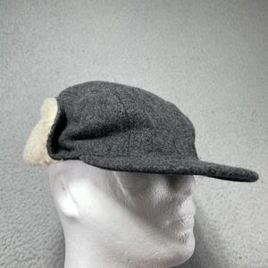 Stormy Kromer Hat Trapper Mens XL Gray Wool Sherpa Lined Ear Flap Winter Outdoor